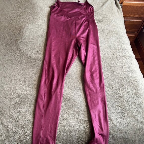 Wild Fable Faux Leather Jumpsuit, Burgundy, Size Large - Picture 1 of 13